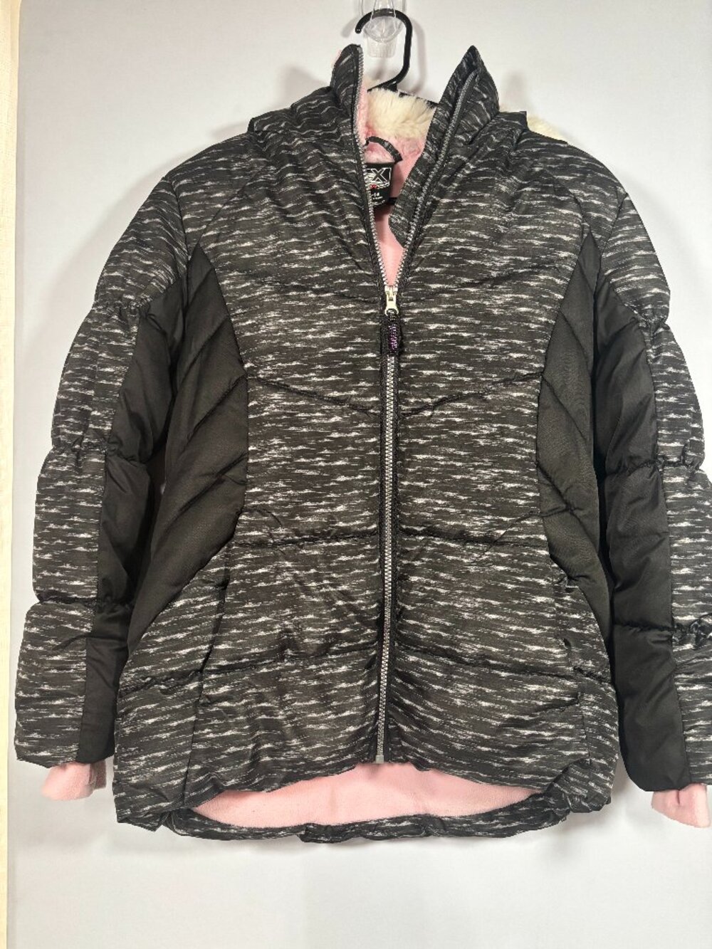 ZeroXposur Girls Winter Jacket Hooded Fleece Lined Puffer Coat Size L-14